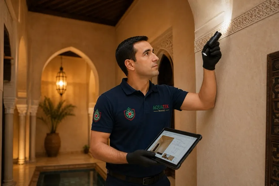 Inspection technique d’un bien immobilier, relevé sur tablette